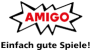 Logo von Amigo mit dem Slogan 'Einfach gute Spiele' in roter Schrift auf weißem Hintergrund.