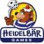 Logo von Heidelbär Games mit einem Bären, der einen Würfel wirft.